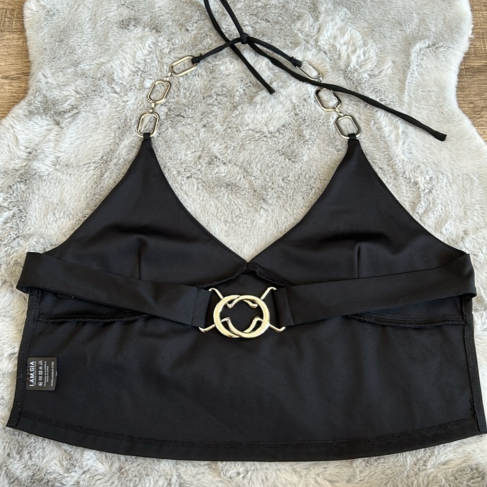 I.AM.GIA Sares open back halter crop top size XL - Picture 6 of 9